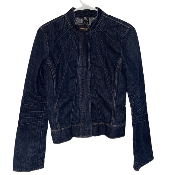 Akademiks | Y2K Moto Denim Jacket | Embroidered Logo | Small - Picture 1 of 10